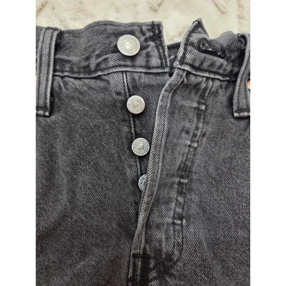 Levi Strauss & Co. 501 Women's Black High Waist Cutoff Denim Shorts W25